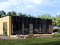 Wohnhaus BERTA 2 (66 mm + Holzverschalung Isoliert), 60 m²