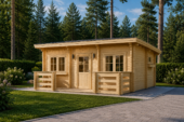 Blockbohlenhaus ARMIN (44+44 mm) · 31 m² · Pultdach · Extra Isoliert – Bild 5