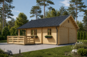 Blockbohlenhaus Innsbruck (44 mm) 36 m² mit 14 m² Schlafboden – Bild 5