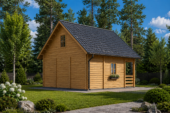 Blockbohlenhaus LANDSHUT (44+44 mm) · 50 m² · Extra Isoliert – Bild 5