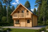 Blockbohlenhaus LISA (66mm) 108m² – Bild 5