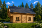 Blockbohlenhaus LISA (66mm) 108m² – Bild 3
