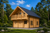 Blockbohlenhaus LISA (66mm) 108m² – Bild 2
