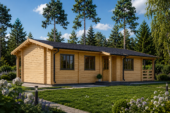 Blockbohlenhaus TRAUNSEE (44+44 mm) · 50 m² · Isoliert – Bild 2