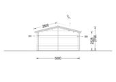 Blockbohlenhaus mit Terrasse ANTON, 5x9 m, 35 m² + 8m² Isoliert – Bild 8
