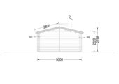 Blockbohlenhaus mit Terrasse ANTON, 5x9 m, 35 m² + 8m² Extra Isoliert – Bild 7
