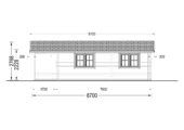 Blockbohlenhaus mit Terrasse ANTON, 5x9 m, 35 m² + 8m² Isoliert – Bild 9