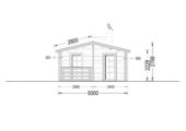 Blockbohlenhaus mit Terrasse ANTON, 5x9 m, 35 m² + 8m² Extra Isoliert – Bild 10
