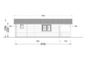 Blockbohlenhaus mit Terrasse ANTON, 5x9 m, 35 m² + 8m² Extra Isoliert – Bild 8