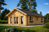 Blockbohlenhaus GRAZ (44+44 mm · Extra Isoliert) · 54 m²