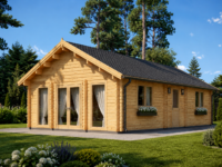 Blockbohlenhaus GRAZ (44+44 mm Isoliert) · 54 m²
