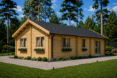 Blockbohlenhaus GRAZ (44+44 mm · Extra Isoliert) · 54 m² – Bild 5