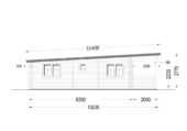 Blockbohlenhaus HANNES (Extra Isoliert, 44+44 mm) · 42 m² + 10 m² Terrasse · Pultdach – Bild 6