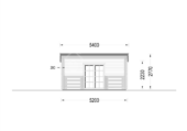 Blockbohlenhaus HANNES (Extra Isoliert, 44+44 mm) · 42 m² + 10 m² Terrasse · Pultdach – Bild 7