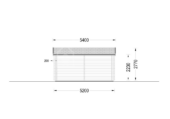 Blockbohlenhaus HANNES (Extra Isoliert, 44+44 mm) · 42 m² + 10 m² Terrasse · Pultdach – Bild 9