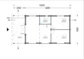 Blockbohlenhaus HANNES (44+44 mm) · 42 m² + 10 m² Terrasse · Extra Isoliert – Bild 6