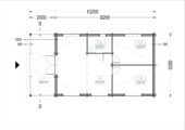 Blockbohlenhaus HANNES (44+44 mm) · 42 m² + 10 m² Terrasse · Extra Isoliert – Bild 6