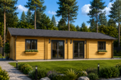 Blockbohlenhaus LIENZ (44+44 mm Isoliert) · 103 m²