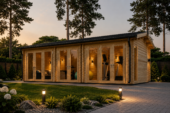 Blockbohlenhaus MARGIT (44+44 mm), 7.5x4m, 30m² Extra Isoliert