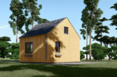 Blockbohlenhaus SASCHA (44 mm + Holzverschalung), 20 m² – Bild 3