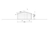 Blockbohlenhaus BOZEN (44+44 mm), 15x6m, 90m² Extra Isoliert – Bild 11