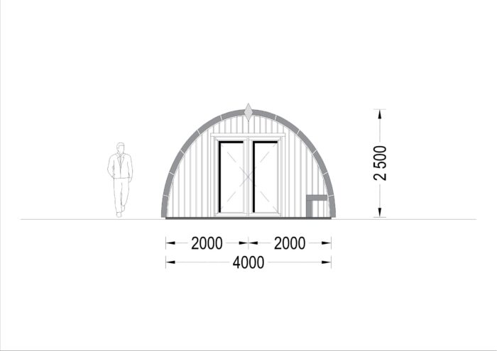 Gartenhaus BRITA 4x10 m, 40 m² 44mm – Bild 9