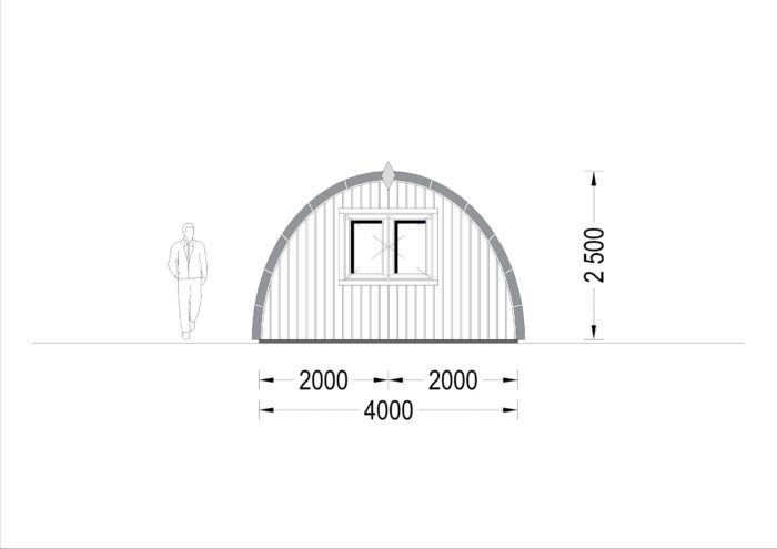Gartenhaus BRITA 4x10 m, 40 m² 44mm – Bild 11