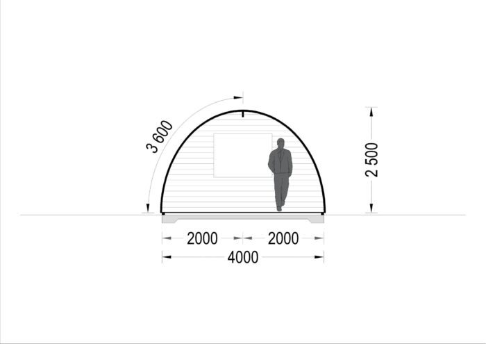 Gartenhaus BRITA 4x10 m, 40 m² 44mm – Bild 7