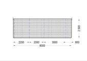 Gartenhaus BRITA 4x8 m, 24 m² 44mm – Bild 9