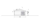 Blockbohlenhaus BOZEN (44+44 mm), 15x6m, 90m² Isoliert – Bild 12