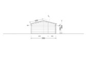 Blockbohlenhaus BOZEN (44+44 mm), 15x6m, 90m² Isoliert – Bild 9
