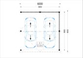 Doppelcarport SANDRA+ mit Seitenwand · 6 × 6 m – Bild 7