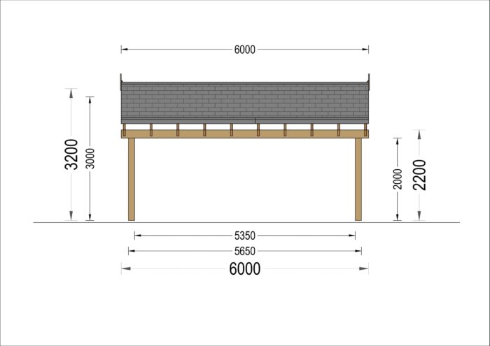 Doppelcarport SANDRA+ mit Seitenwand · 6 × 6 m – Bild 8