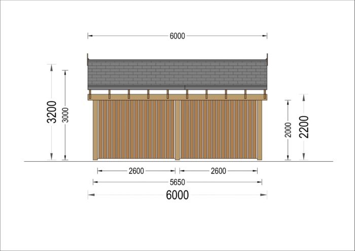 Doppelcarport SANDRA+ mit Seitenwand · 6 × 6 m – Bild 10