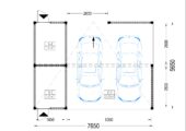 Carport NOVA Plus für 2 Autos mit Schuppen und Seitenwand, 7.6x5.6 m – Bild 6