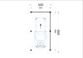 Carport NOVA mit L-förmiger Wand · 3,2 × 6 m – Bild 5