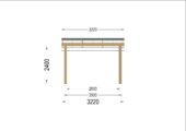 Carport NOVA mit L-förmiger Wand · 3,2 × 6 m – Bild 6