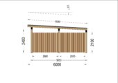 Carport NOVA mit L-förmiger Wand · 3,2 × 6 m – Bild 7