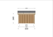 Carport NOVA mit L-förmiger Wand · 3,2 × 6 m – Bild 8