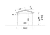Carport aus Holz CLASSIC · 3 × 6 m · 18 m² – Bild 5