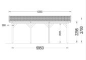 Carport aus Holz CLASSIC · 3 × 6 m · 18 m² – Bild 6