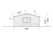 Carport aus Holz für 2 Autos mit Schuppen (44 mm), 5,5x6 m – Bild 6