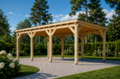 Carport aus Holz mit Flachdach, 3x6m, 18m²