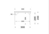 Carport aus Holz mit Flachdach, 3x6m, 18m² – Bild 6