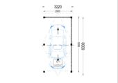 Carport aus Holz mit L-förmiger Wand SANDRA, 3.2x6 m – Bild 6