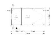 Carport 4 × 5 m mit Schuppen & Seitenwand (44 mm) · 4 × 2,5 m – Bild 5