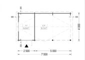 Carport 4 × 5 m mit Schuppen & Seitenwand (44 mm) · 4 × 2,5 m – Bild 5