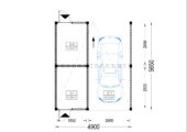 Carport  mit Schuppen und Seitenwand NOVA-F , 4.9x5.6 m – Bild 5