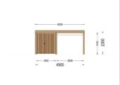 Carport  mit Schuppen und Seitenwand NOVA-F , 4.9x5.6 m – Bild 9