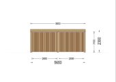 Carport  mit Schuppen und Seitenwand NOVA-F , 4.9x5.6 m – Bild 6
